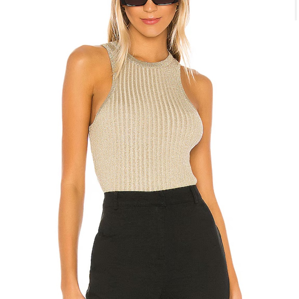 Sonya Rib Sweater Tank in Gold
superdown